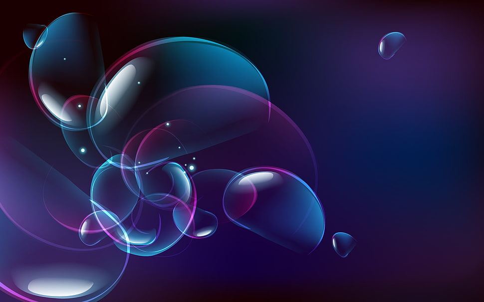 bubble illustration HD wallpaper