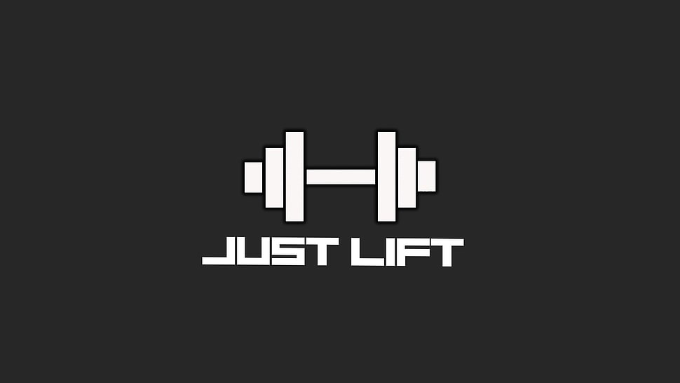 Just Lift illustration, weightlifting, motivational, inspirational, simple HD wallpaper