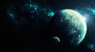 concept art of outer space planet HD wallpaper