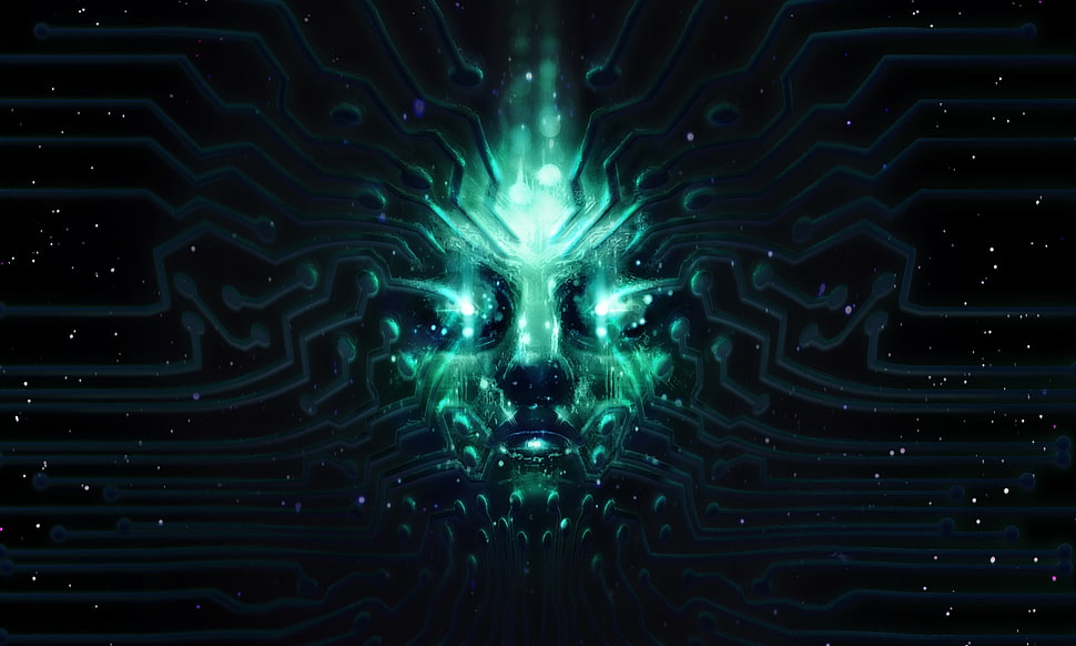 green and black face illusion wallpaper HD wallpaper