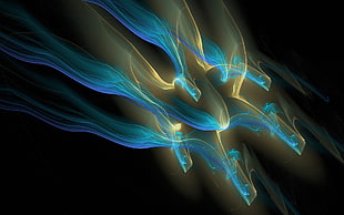 blue and teal timelapse photography graphic wallpaper