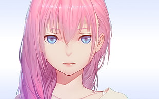 pink haired anime character