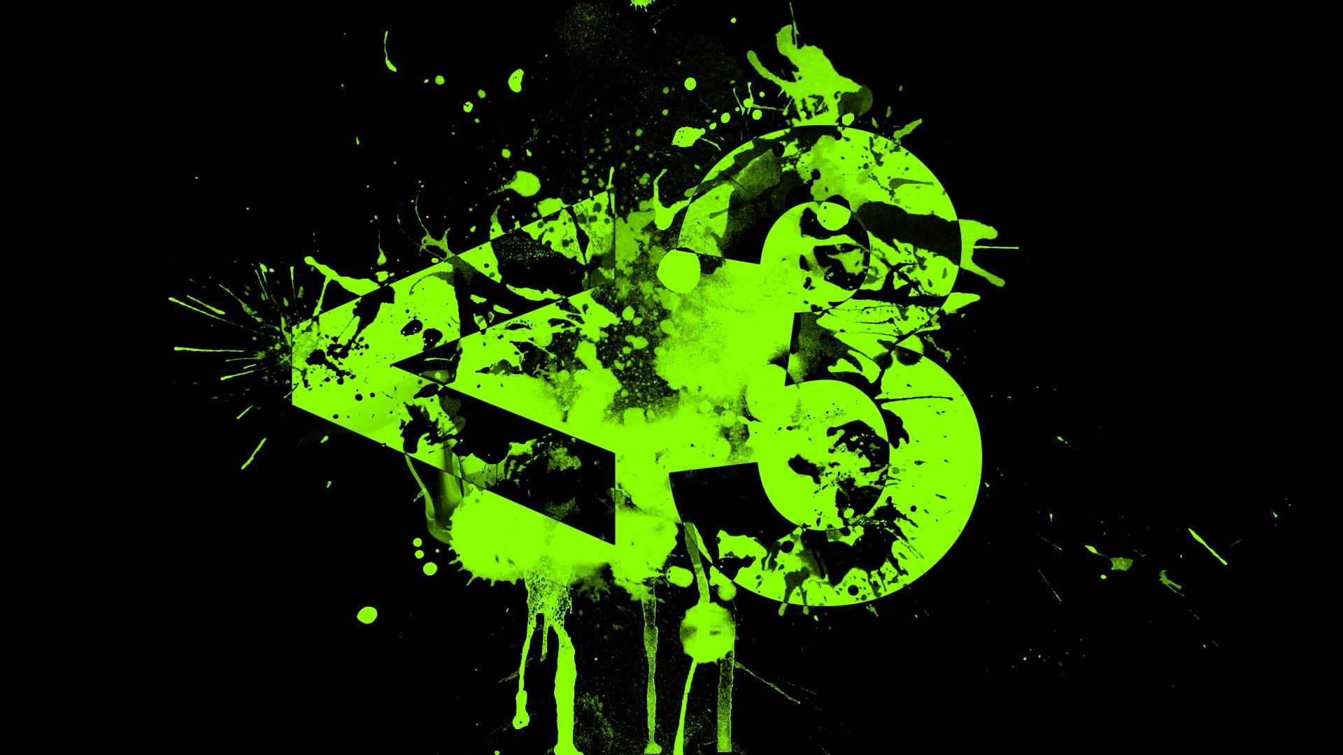 A With Green Paint Splash Logo Hd Wallpaper Wallpaper Flare