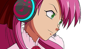 pink haired girl anime character