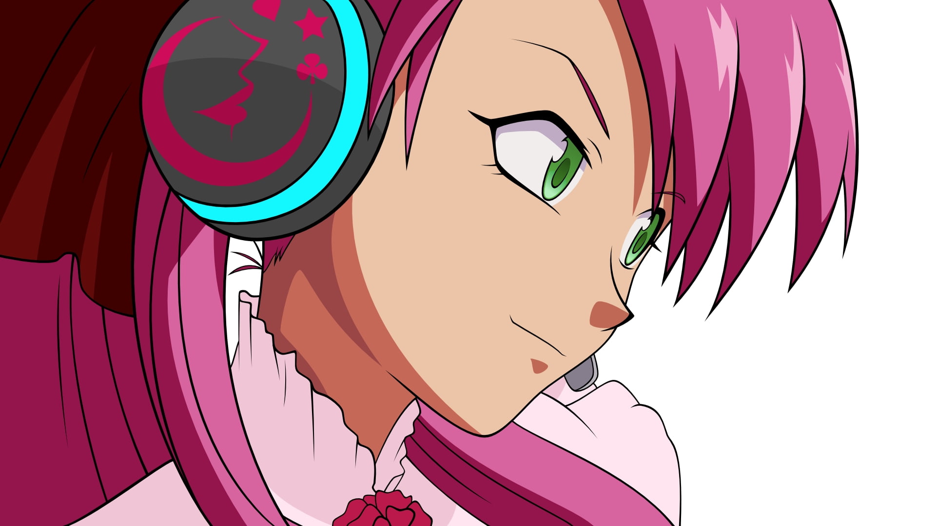 pink haired girl anime character