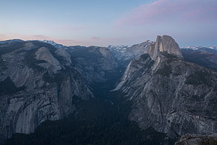 gray rocky mountains, nature, trees, Yosemite National Park