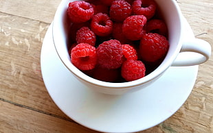 raspberries, berries, cup, fruit