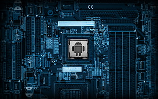 Android logo on motherboard