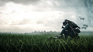 man with backpack on green field wallpaper, Battlefield, Battlefield One, medicine, landscape