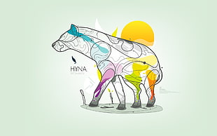 Hyna poster, artwork, geometry, nature, colorful
