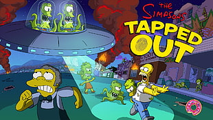 The Simpsons tapped out wallpaper, The Simpsons, Tapped Out, aliens, Lisa Simpson HD wallpaper