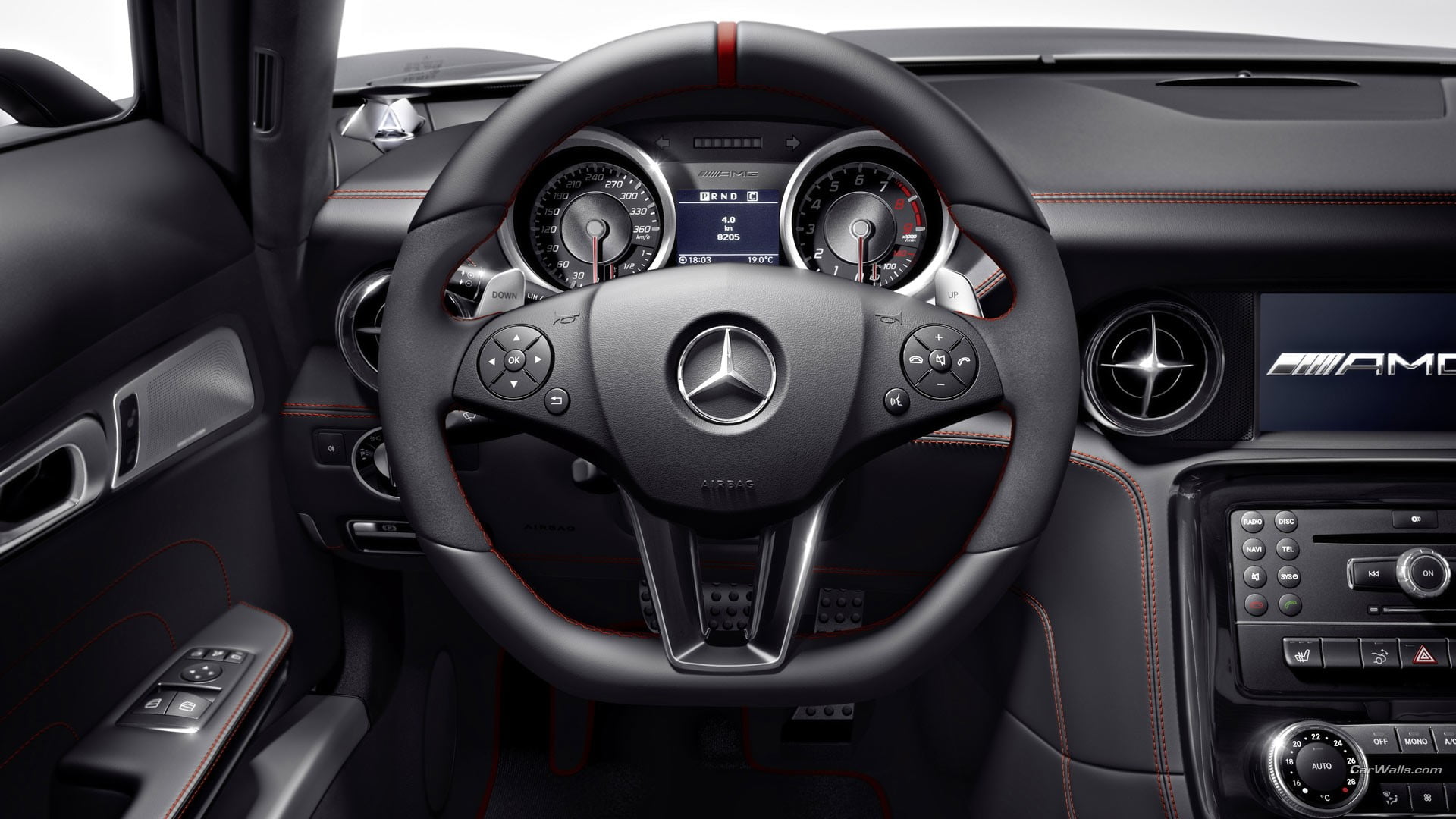 Black Mercedes Benz Car Mercedes Sls Car Interior Cockpit