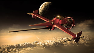 red spaceship wallpaper, Cowboy Bebop, Swordfish II, anime HD wallpaper