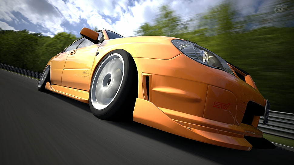 orange Subaru WRX Impreza sedan, Subaru, Subaru Impreza , car HD wallpaper