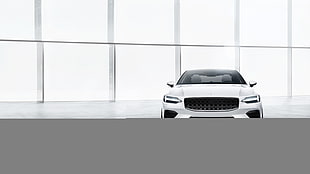 white concept car HD wallpaper
