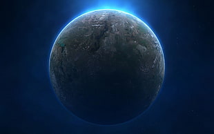 green and brown round planet photo