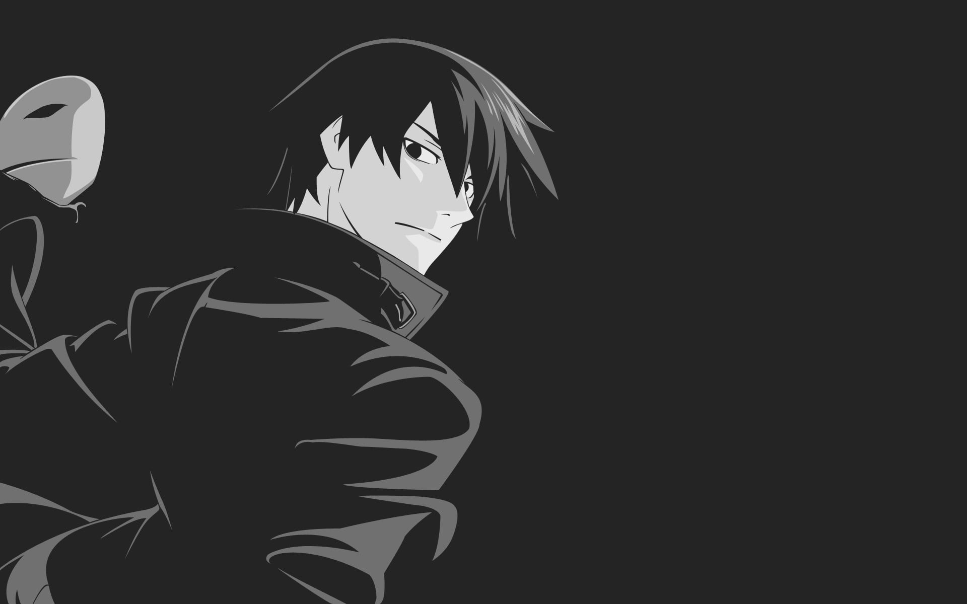 Black And White Printed Textile Anime Darker Than Black Hei Hd Wallpaper Wallpaper Flare