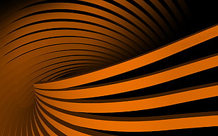 orange and black illusion 3D artwork
