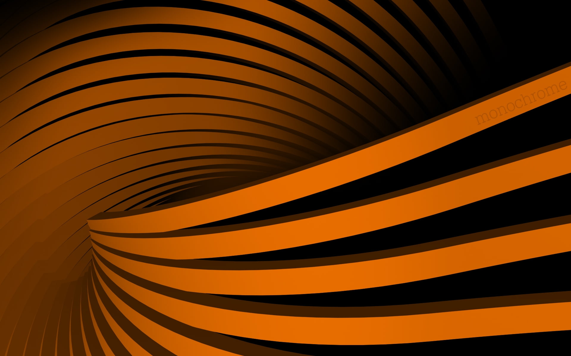 orange and black illusion 3D artwork