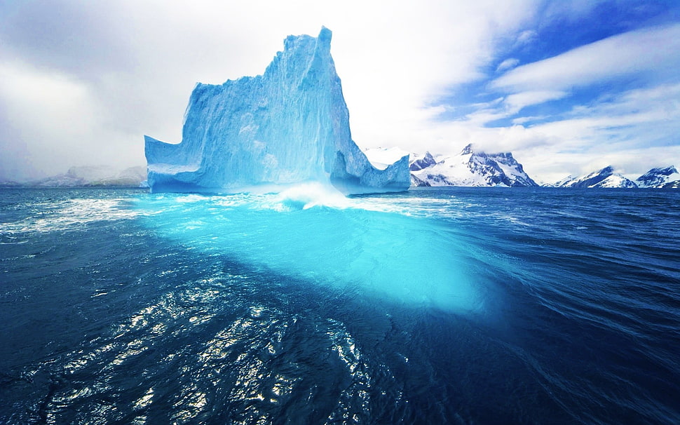 white iceberg, iceberg HD wallpaper