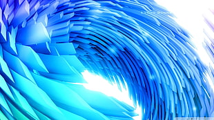blue and white stripe textile, digital art, render, CGI