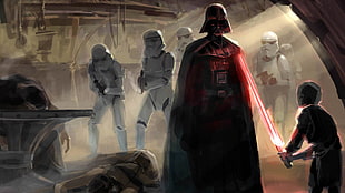 Star Wars poster, Star Wars, science fiction, Darth Vader, stormtrooper