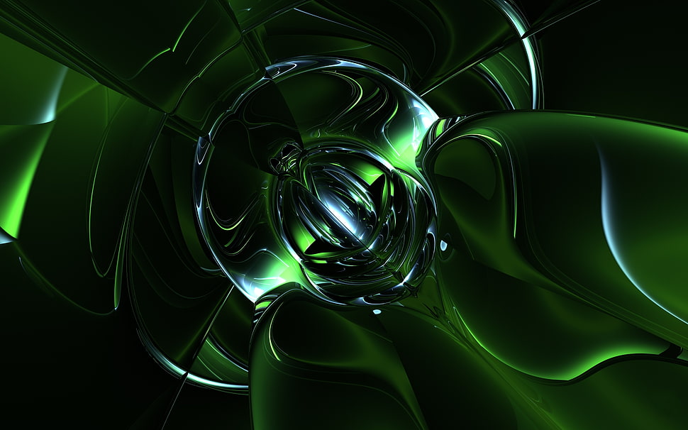 green digital wallpaper HD wallpaper