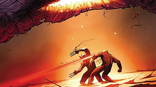 X-Men digital wallpaper, comics, Wolverine, Cyclops