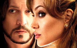 photo of Angelina Jolie and Jhonny Depp HD wallpaper