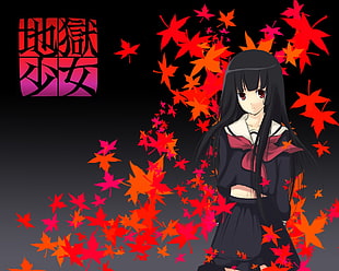 black haired anime character HD wallpaper