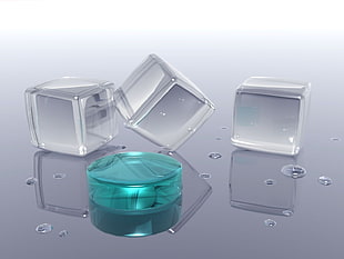 four ice cubes HD wallpaper