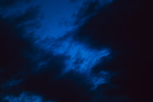 blue sky with black cloud