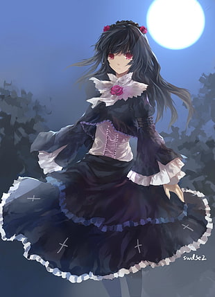 black haired female anime character in black gown, Gokou Ruri, Ore no Imouto ga Konnani Kawaii Wake ga Nai, swd3e2 HD wallpaper