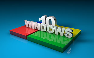 Windows 10 logo, Windows 10, simple, digital art, operating systems