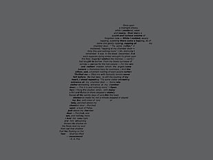 crow illustration, typography, poetry, word clouds, raven HD wallpaper
