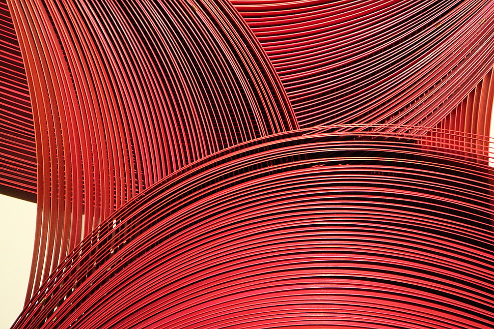 red and gray string illustration HD wallpaper