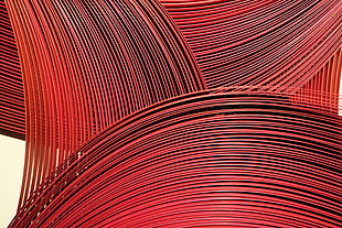 red and gray string illustration HD wallpaper