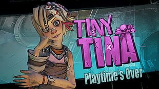Tiny Tina Playtime's Over animated painting, Borderlands, Borderlands 2, Tiny Tina, video games