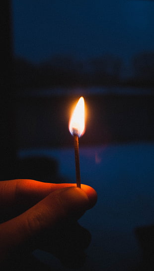 red flame, Match, Fire, Flame