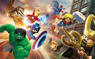 LEGO Marvel digital wallpaper HD wallpaper