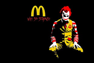 crossover, Ronald McDonald, Joker, humor HD wallpaper
