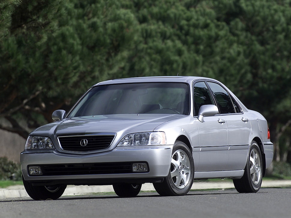 silver Acura sedan HD wallpaper