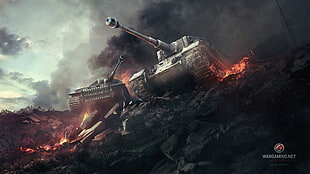 World of Tanks digital wallpaper, Tiger I, World of Tanks, wargaming, tank