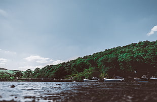 two gray boats, Ullswater, Penrith, Boats HD wallpaper