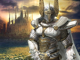 gold and silver knight, Heroes of Might And Magic 5, Heroes of Might and Magic, Might And Magic, video games HD wallpaper