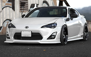 white Toyota A86, car, vehicle, Scion FR-S, Toyota GT86