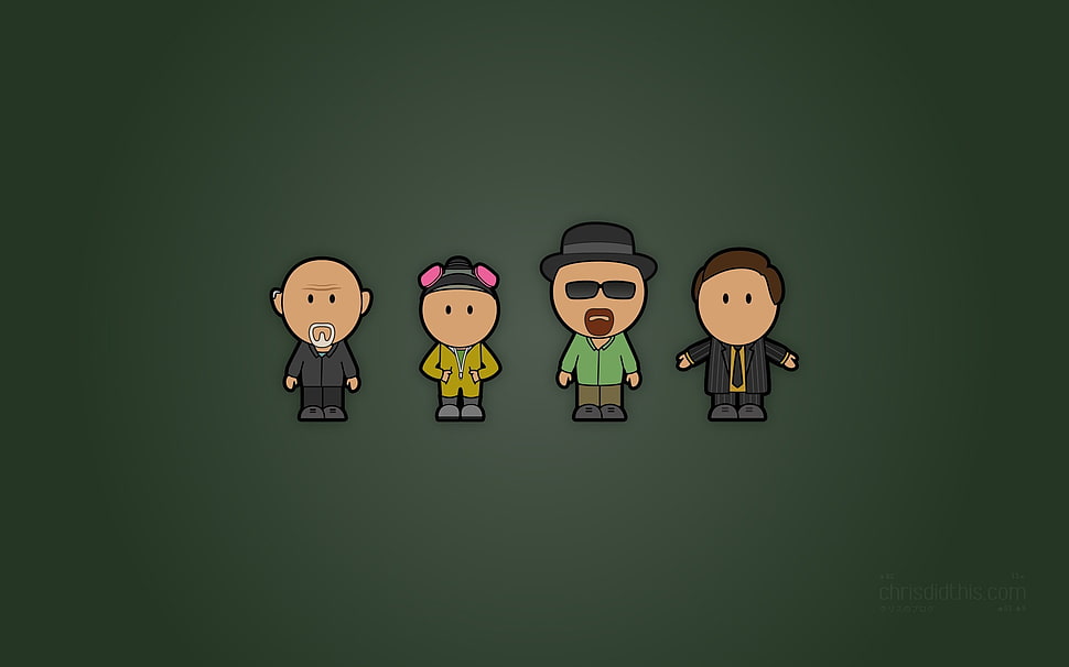 southpark characters, Breaking Bad, Heisenberg, Walter White, Saul Goodman HD wallpaper