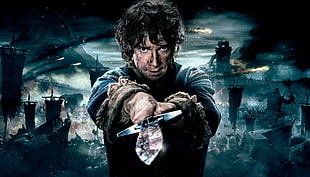 The Hobbit illustration, movies, Bilbo Baggins, Martin Freeman, The Hobbit: The Battle of the Five Armies HD wallpaper
