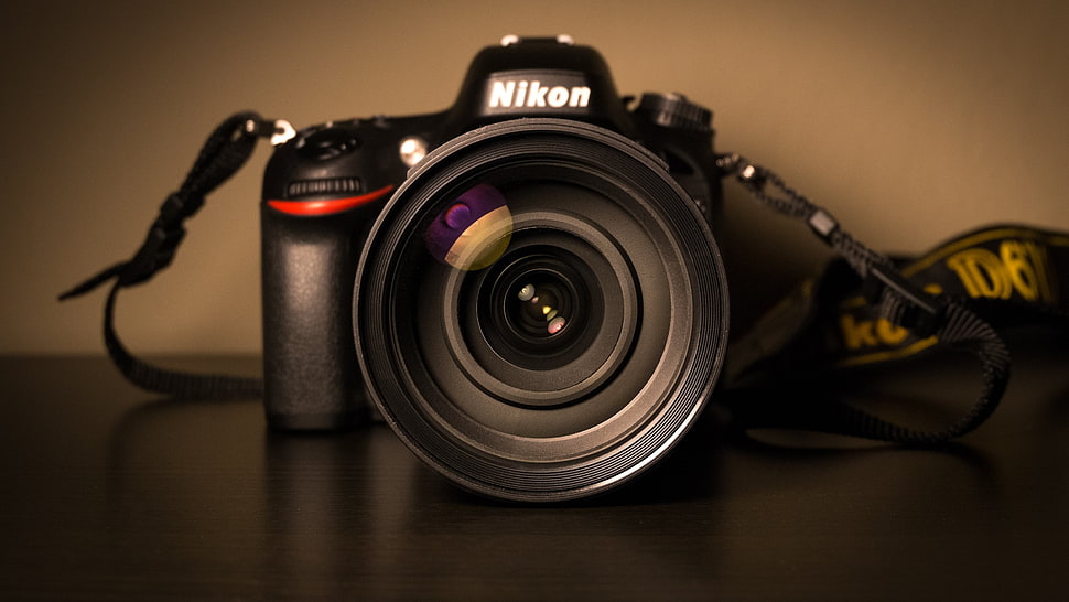 black Nikon DSLR camera, Nikon, lens, macro, camera HD wallpaper