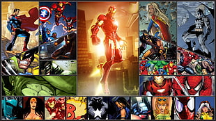 Wolverine, Spider-Man, Captain America, Thor